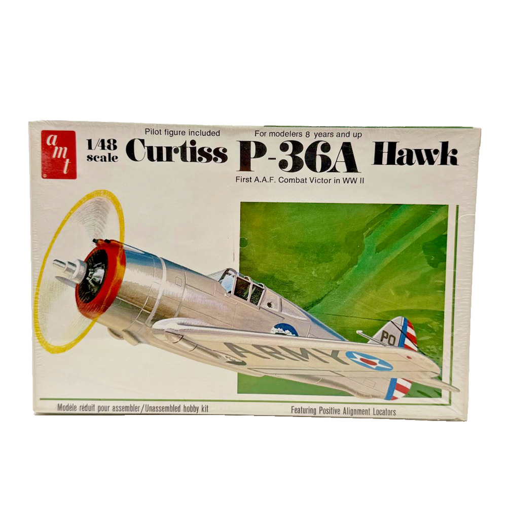 AMT T645 1/48 Curtiss P-36A Hawk Vintage Sealed Model Kit